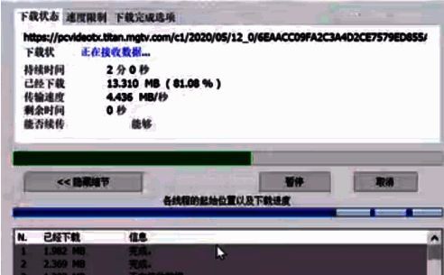影片下载成功的界面
