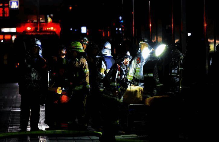 大阪街机厅火灾现场图4