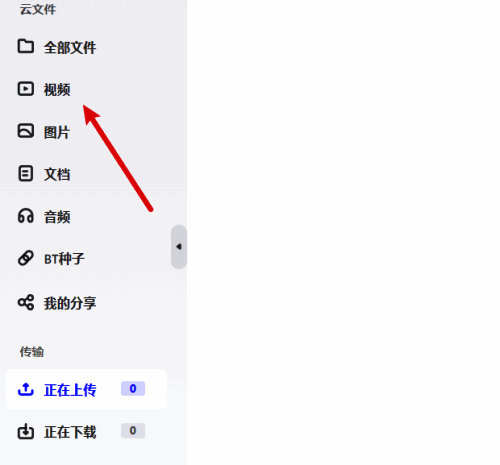 夸克网盘打开视频选项界面