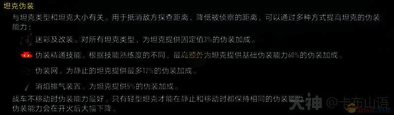 坦克伪装相关数据图示