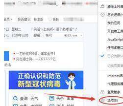 2345加速浏览器选项按钮图