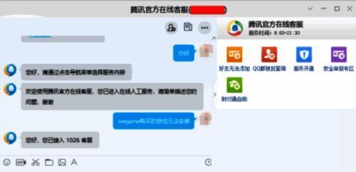 与人工客服对话界面截图