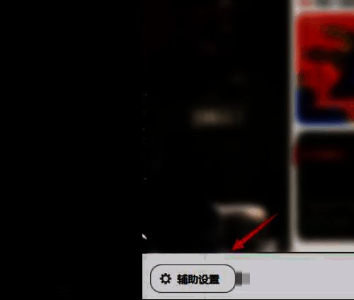 点击辅助设置的界面截图