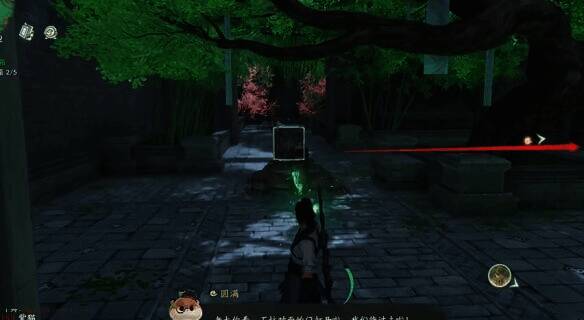 大树下乌龟及石头的场景