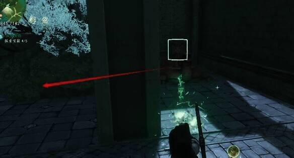 尽头石头及左面乌龟的场景