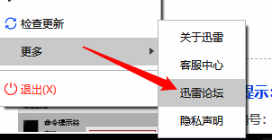 点击迅雷论坛的界面图