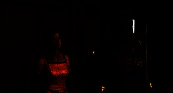 奥夫卡女士坐在火炉旁画面