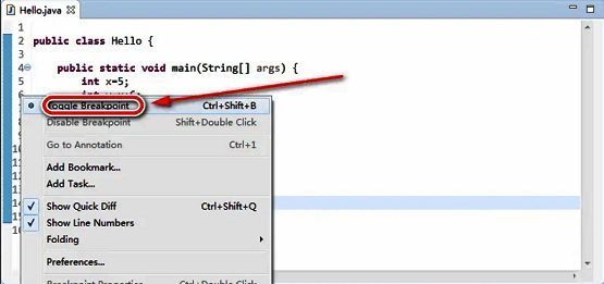 Eclipse设置断点图片