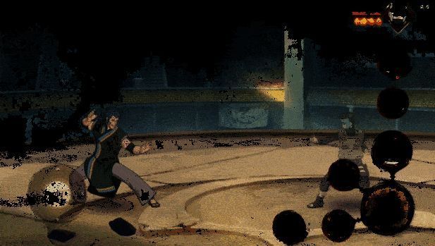 不动召唤山地攻击对手的画面