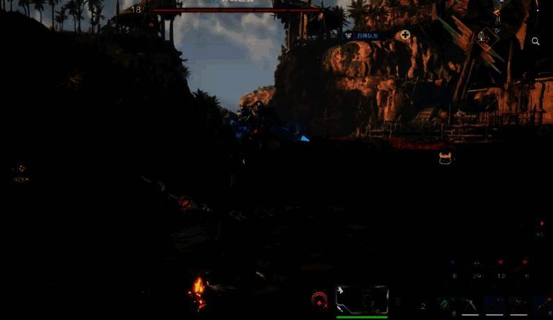 玩家与冰蹄巨兽战斗图