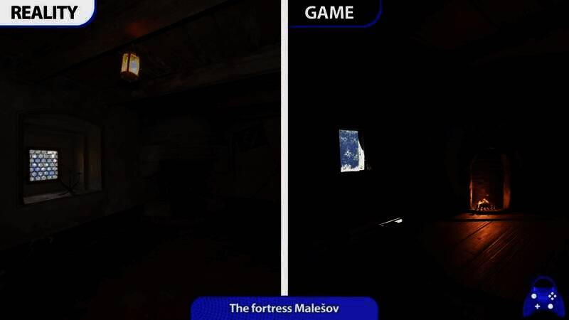 《天国:拯救 2》游戏与现实场景对比截图3