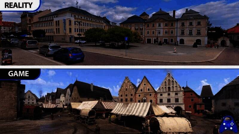 《天国:拯救 2》游戏与现实场景对比截图6