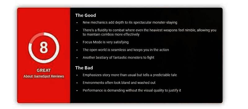 Gamespot对《怪物猎人:荒野》评价相关图片