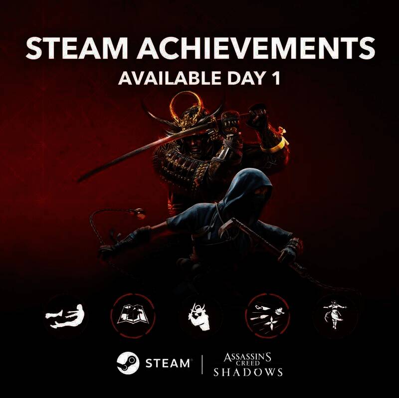 《刺客信条:影》Steam成就系统图中的战斗能力标志