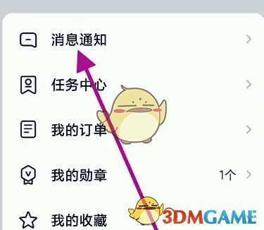 进入消息通知选项