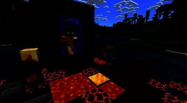 《我的世界》中诡异阴影画面1