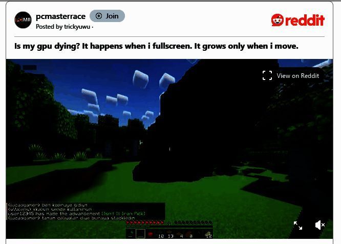 《我的世界》中诡异阴影画面2