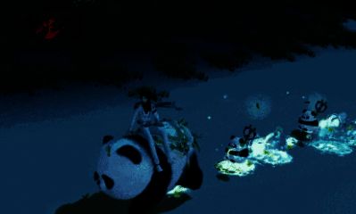 坐骑萌熊滚滚骑乘特效展示图