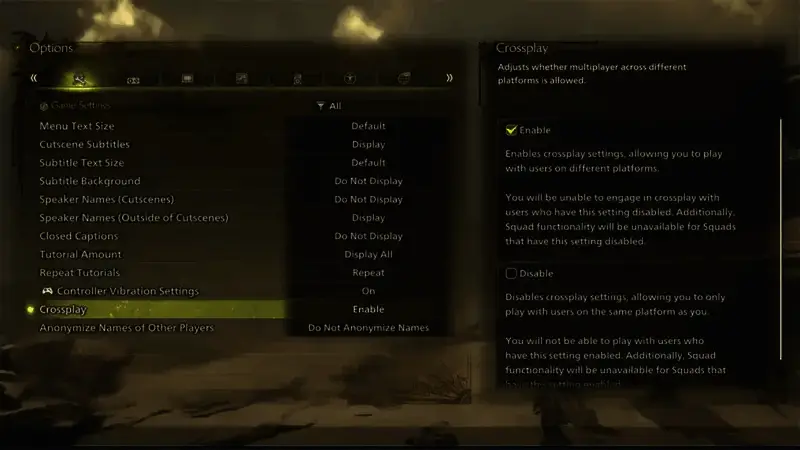 怪物猎人荒野交叉游戏设置为启用的相关图片