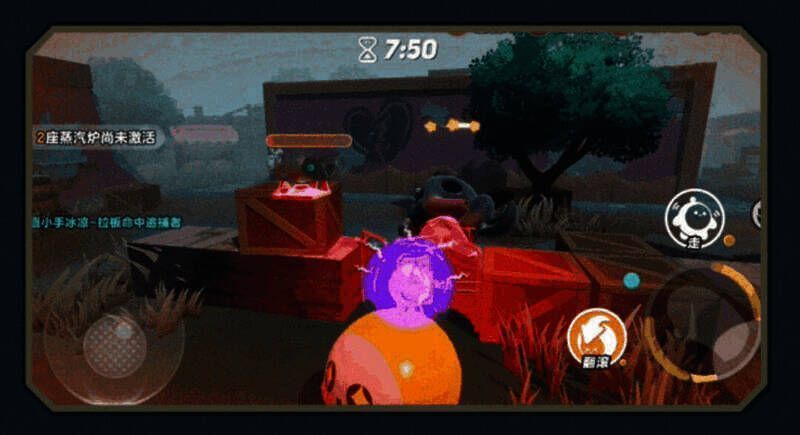 《蛋仔派对》逃出惊魂夜逃生者躲避追捕者画面