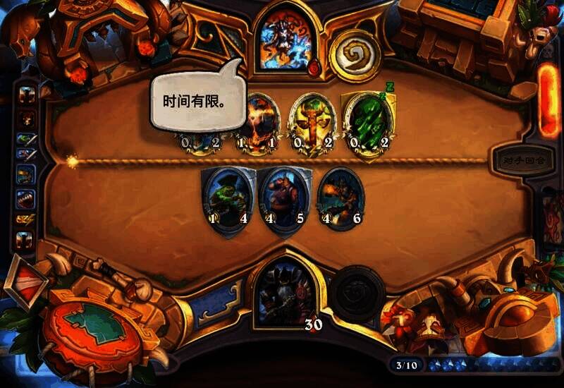 传统回合制卡牌游戏对局画面