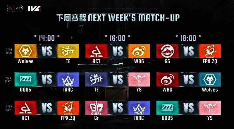 下周赛事预告图