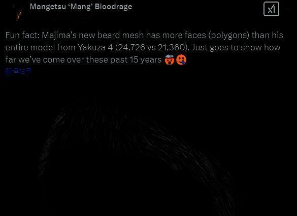 《如龙8外传》与《如龙4》多边形数量对比图片