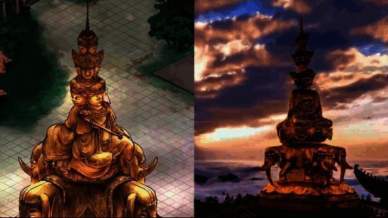 游戏中呈现的峨眉山特色画面