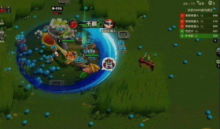 野蛮人大作战2投掷队友天赋效果动图