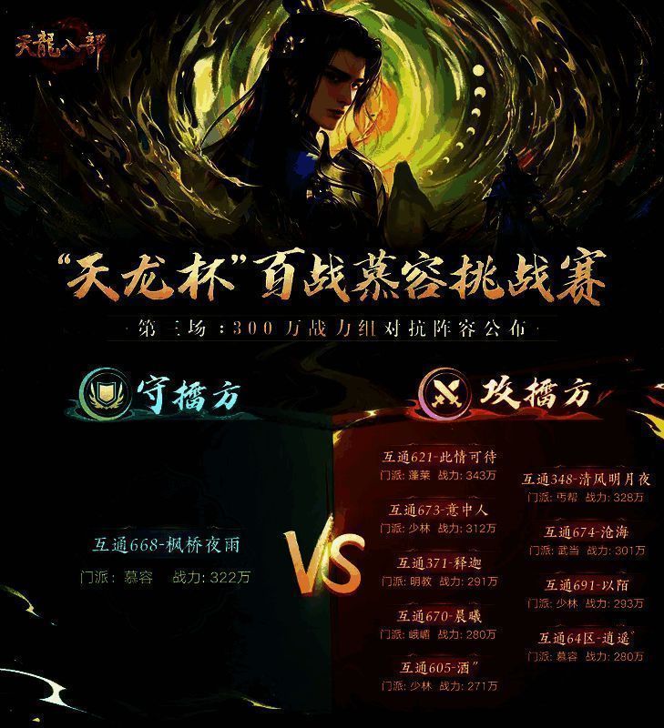 天龙杯百战慕容挑战赛相关图片