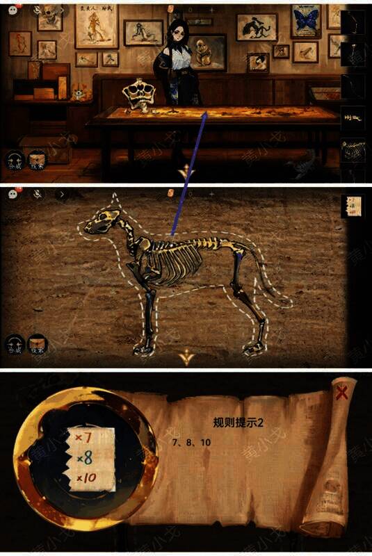 段嘉叙视角组装小狗骨骼获得规则提示2