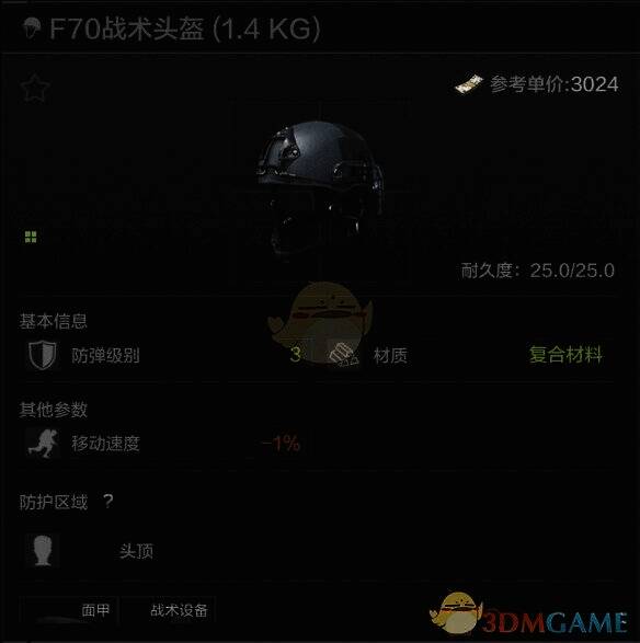 F70战术头盔外观