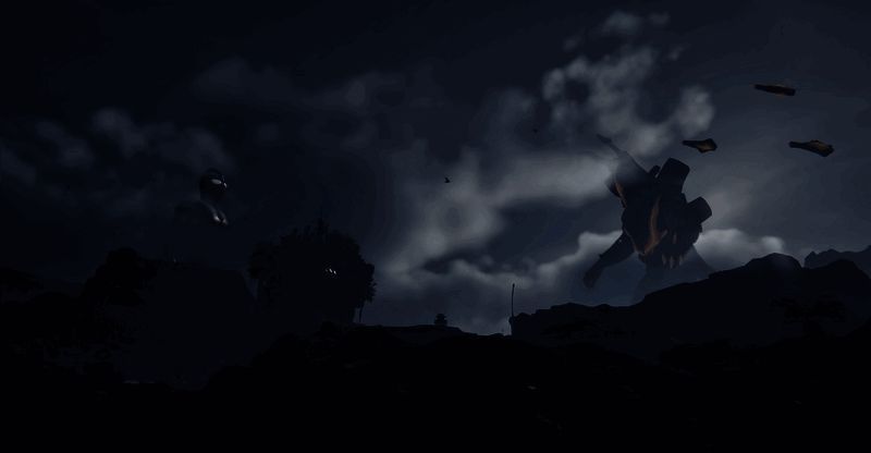 玩家与怪兽战斗画面