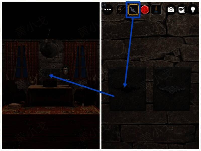 嵌入蝙蝠饰品的机关