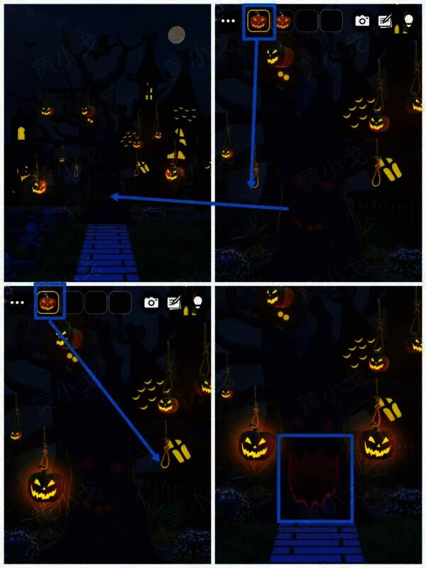 挂上南瓜灯的树