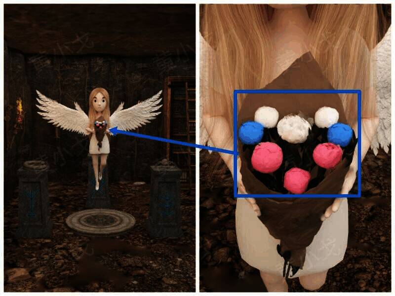 天使手中的花束