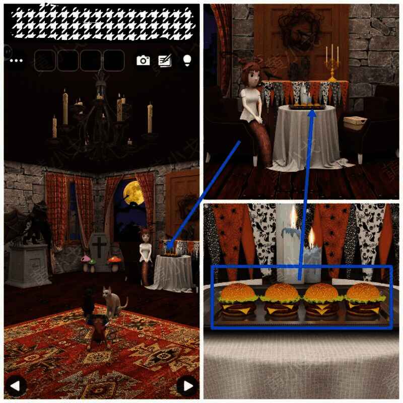 餐盘里汉堡芝士朝向顺序图片