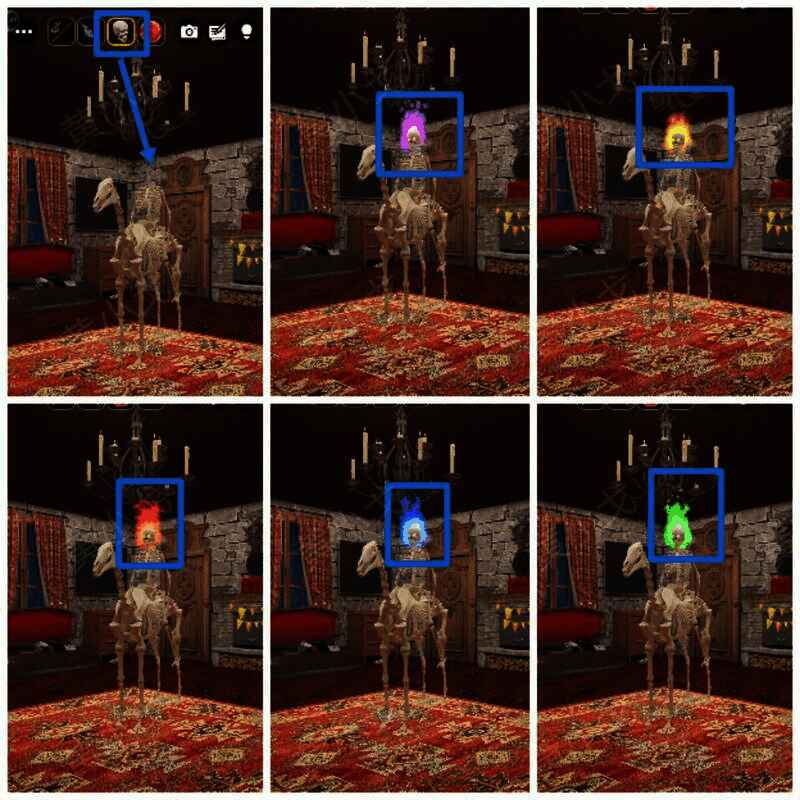 骷髅装上骷髅头冒火焰及颜色顺序图片