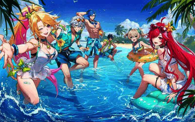 《晶核》夏日泳装展示图