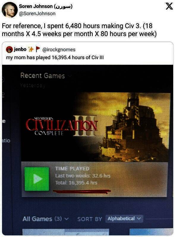 开发团队对玩家母亲的关注相关画面