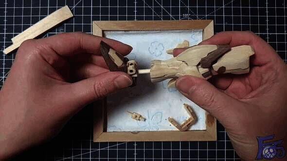 手工木质钢普拉细节图2