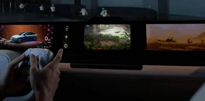 Afeela 1电动轿车不同视角外观