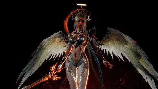 身披银甲的天使形象图