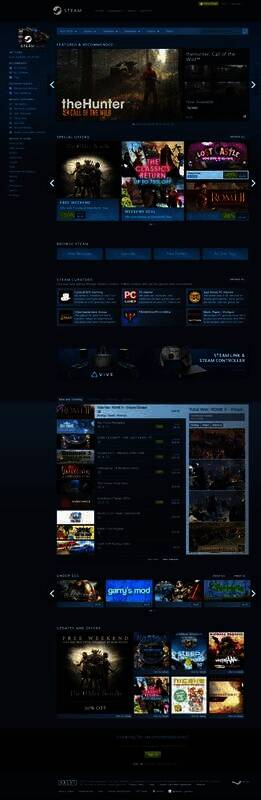 Steam 2017年商店页面