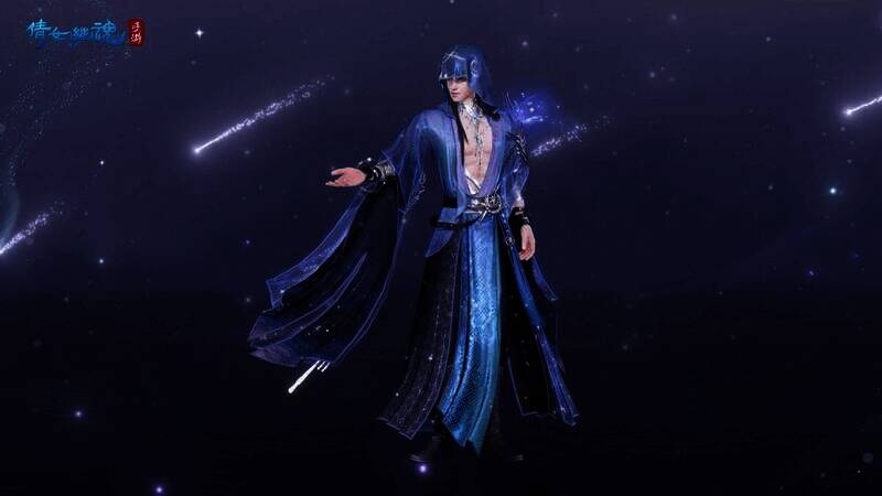 星罗织梦成男款时装侧面图