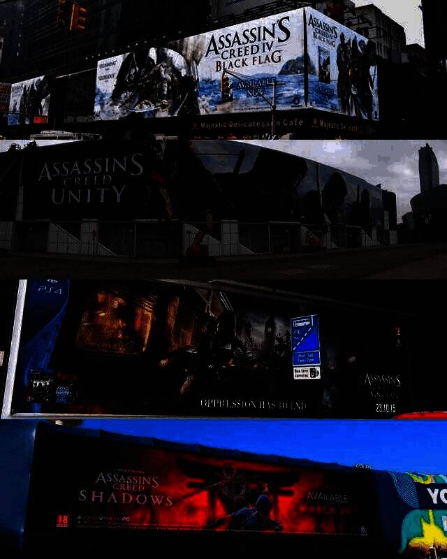 育碧户外广告牌宣传画面