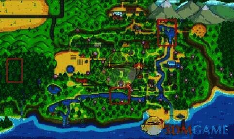 星露谷物语中鲤鱼所在位置示意图片