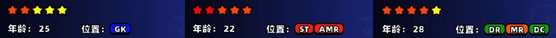 《新星足球世界》球员位置标签图片
