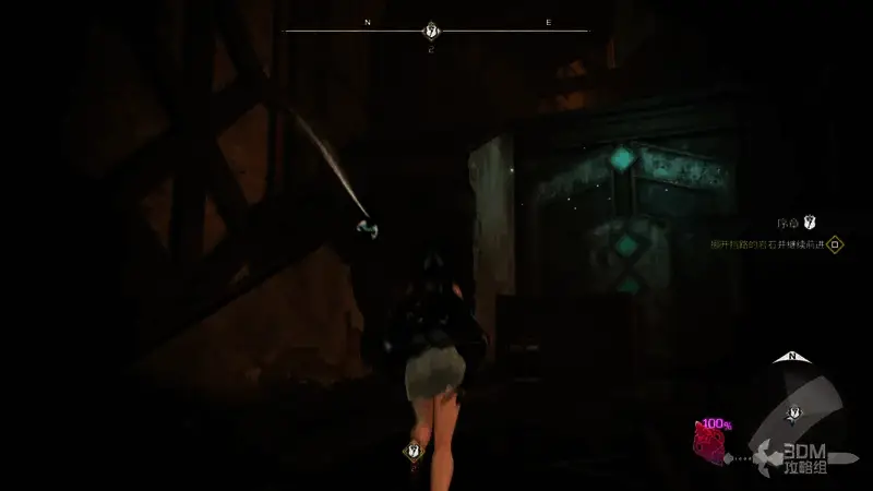 在坍塌楼梯上二段跳画面