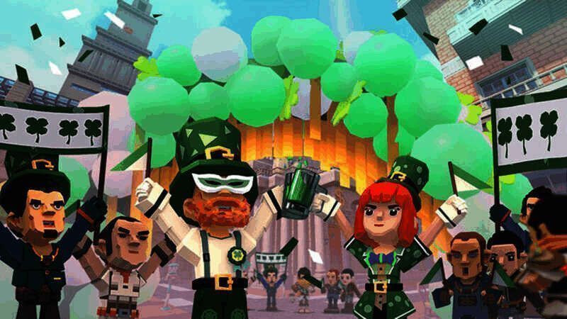 《方块方舟》圣帕特里克节版本游戏画面